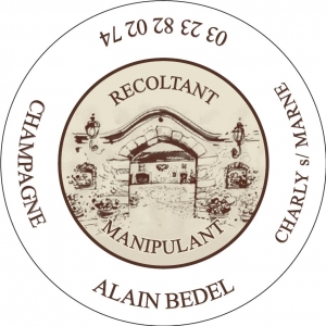 CHAMPAGNE ALAIN BEDEL - PLAQUE MUSELET BLANC DE BLANCS
